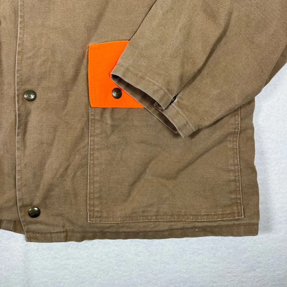 Walls Vintage Mens XLRegular Brown Hunting‎ Jacket Blaze Orange Accents Made USA